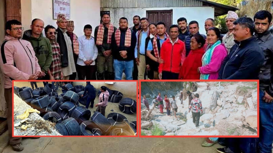 मानिखेल वडामा खानेपानी पुनः व्यवस्थापन: समाजसेवीको आर्थिक सहयोगले ल्यायो राहत